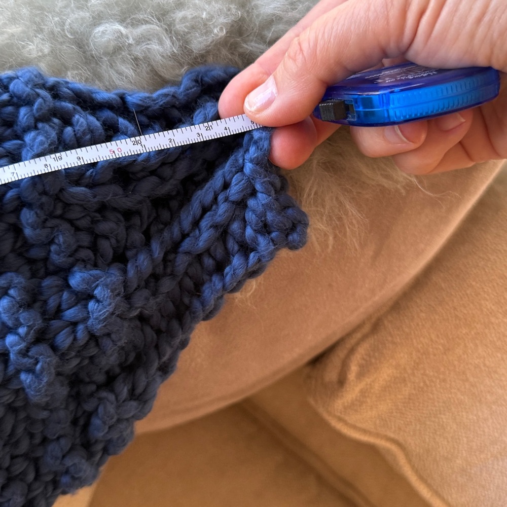 Loopy Case Blue Chunky Knit Sweater - Picture 10 of 12